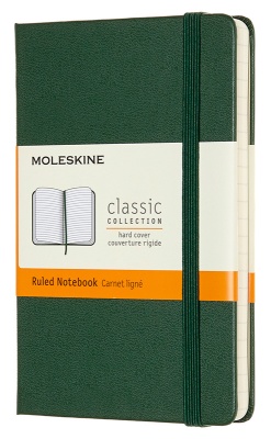 Блокнот Moleskine CLASSIC MM710K15 Pocket 90x140мм 192стр. линейка твердая обложка зеленый