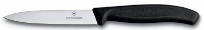 Нож кухонный Victorinox Swiss Classic (6.7703) стальной для чистки овощей и фруктов лезв.100мм прямая заточка черный без упаковки