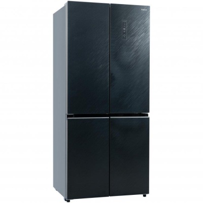 Холодильник Бирюса CD 496 TBG текстурированное черное стекло трёхкамерный 334/162л морозилка снизу, NoFrost, Side by Side