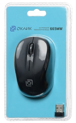 Мышь Оклик 665MW черный оптическая (1000dpi) беспроводная USB (3but)