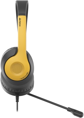 Наушники с микрофоном A4Tech Fstyler FH100U желтый/черный 2м накладные USB оголовье (FH100U)