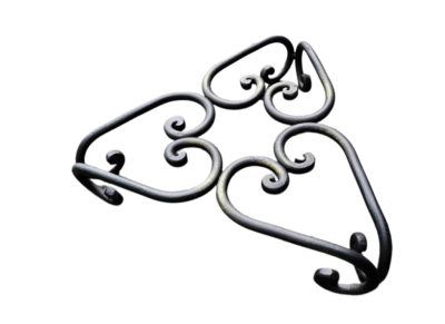 Подставка сувенир Обуховского завода Три сердца (h=5мм)