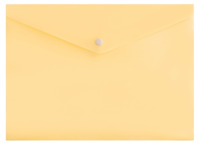 Конверт на кнопке Бюрократ Pastel -PKPAST/YEL A4 пластик 0.18мм желтый