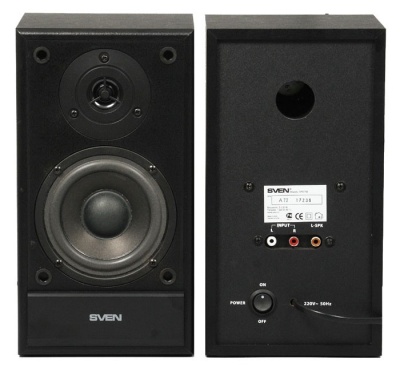 Колонки  деревянные АС SPS-702 (40 Вт), Черный SVEN SPS-702 (SV-0120702BL)
