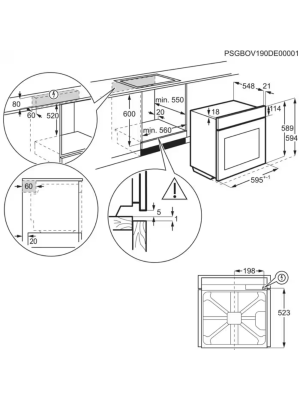 Встраиваемые электрические духовки ELECTROLUX Electrolux SurroundCook 500 SteamBake COD8H39Z