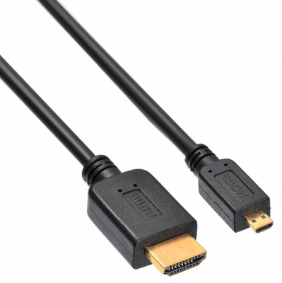 Кабель аудио-видео Buro HDMI 1.4 HDMI (m)/Micro HDMI (m) 1.8м. черный (MICROHDMI-HDMI-1.8)