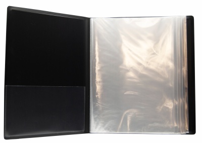 Папка с 60 прозр.вклад. Silwerhof Perlen 292961-74 A4 1мм карман синий металлик