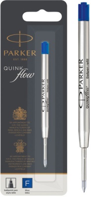 Стержень шариковый Parker QuinkFlow Z08 (CW1950368) F 0.8мм синие чернила блистер