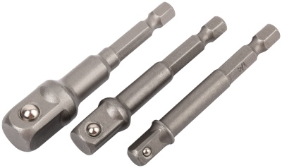 Адаптеры под головки с хвостовика под биты набор 3 штCrV