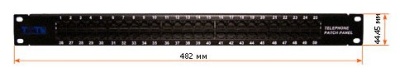 Патч-панель Lanmaster TWT-PP50TEL45 19" 1U 50xRJ45 UTP