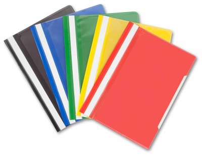 Папка-скоросшиватель Бюрократ -PS-K20BLU A4 прозрач.верх.лист карм.на лиц.стор. пластик синий 0.12/0.16