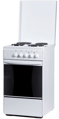 Плита Электрическая Flama AE 1409 W белый эмаль (эмалированная крышка)