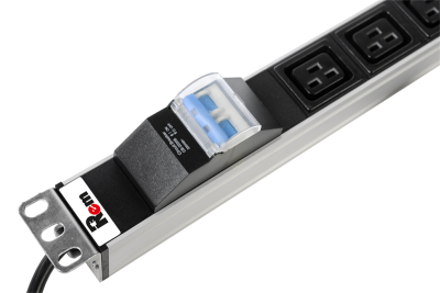 Блок розеток Rem-16 с авт. 16А, 6 IEC 60320 C19, 16A, алюм., 19", шнур 3 м. (R-16-6C19-A-440-3)