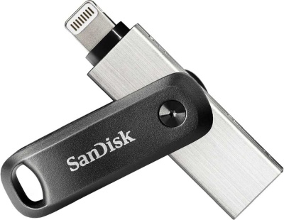 Флеш Диск Sandisk 128Gb iXpand Go SDIX60N-128G-GN6NE USB3.0 черный/серебристый