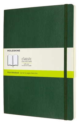 Блокнот Moleskine CLASSIC SOFT QP623K15 XLarge 190х250мм 192стр. нелинованный мягкая обложка зеленый