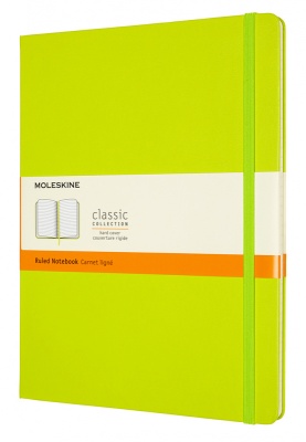 Блокнот Moleskine CLASSIC QP090C2 XLarge 190х250мм 192стр. линейка твердая обложка лайм