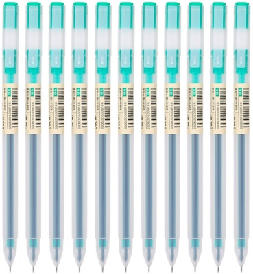 Ручка гелев. Deli A119-GN прозрачный зел. черн. линия 0.5мм