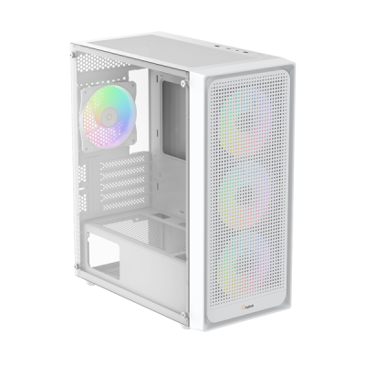 Компьютерный корпус Ocypus Gamma C50 WH ARGB, MATX, USB3.0*1+USB2.0*2, FRONT 3x120mm ARGB, REAR 1x120mm ARGB