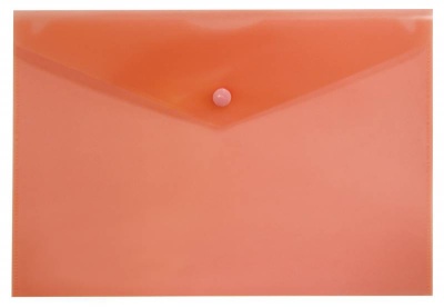 Конверт на кнопке Бюрократ -PK803TRED A4 пластик 0.15мм красный