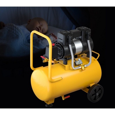 Компрессор воздушный безмаслянный Deli DL-WKY25-E1 (мощность 1,2кВт, 25литров, 80л/мин, 7атм, 2800об/мин)