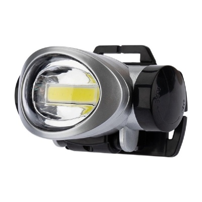 Rexant 75-703 Фонарь налобный поворотный 3 Вт 100%, 50%, пульсирующий белый; 3 х ААА, СОВ + зеркальный рассеиватель