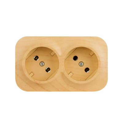 Quteo Розетка 2X2К без шт п/подкл ДЕРВ Legrand 782281