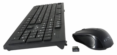 Клавиатура + мышь Оклик 250M клав:черный мышь:черный USB беспроводная slim