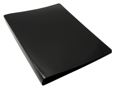 Папка с 20 прозр.вклад. Бюрократ DeLuxe DLV20BLCK A4 пластик 0.7мм черный