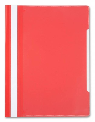 Папка-скоросшиватель Бюрократ -PS-K20RED A4 прозрач.верх.лист карм.на лиц.стор. пластик красный 0.12/0.16