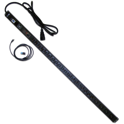 Вертикальный блок розеток, 4xC19+20xC13, 250V/16A, с мониторингом по RS-485, шнур 3 м, вилка C20 (TWT-PDVM-4C9-20C3-C0)