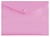 Конверт на кнопке Бюрократ Pastel -PKPAST/PINK A4 пластик 0.18мм розовый