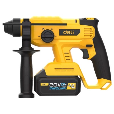 Перфоратор аккумуляторный Deli DC300 (2 АКБ*4Ач + ЗУ, 20V, SDS PLUS, 2Дж, 4500уд/мин, 1400об/мин, сумка)