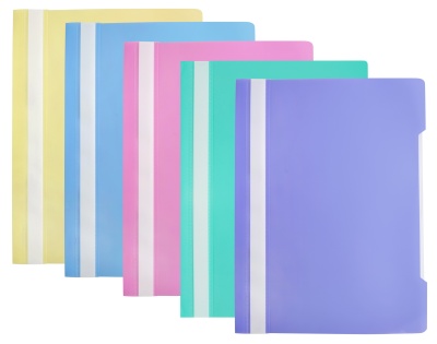 Папка-скоросшиватель Бюрократ Pastel -PSLAST/GRN A4 прозрач.верх.лист пластик мятный 0.14/0.18
