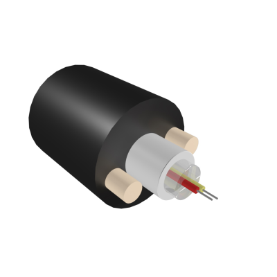 Кабель оптический B-OptiX, самонесущий диэлектрический, 2 волокна, 3.0кН, FRP 1,8 мм, катушка 2 км.