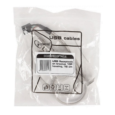 Gembird Планка в сист блок на 2 USB2,0, 10pin ( CCUSBRECEPTACLE)