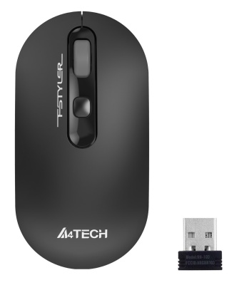 Мышь A4Tech Fstyler FG20 серый оптическая (2000dpi) беспроводная USB для ноутбука (4but)