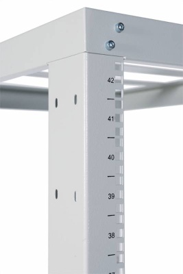 Стойка двухрамная ЦМО СТК-С-42.2.750 42U 560ммX1035мм направл.закл.гайки 400кг серый