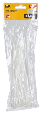 Хомут IEK UHH20-D036-200-050 200x3.6мм (упак:50шт) нейлон белый