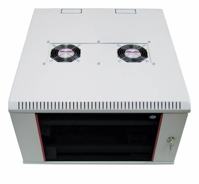 Шкаф коммутационный ЦМО ШРН-М-9.650 9U 600x650мм пер.дв.стекл 50кг серый