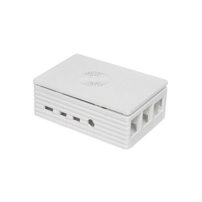 RA595   Корпус ACD  White Injection Molding Case Supporting 3007 Fans for Raspberry 4B
