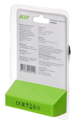 Мышь Acer OMW020 черный оптическая (1600dpi) USB (3but)