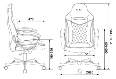 Кресло игровое Бюрократ VIKING 6 KNIGHT Fabric коричневый с подголов. крестовина металл
