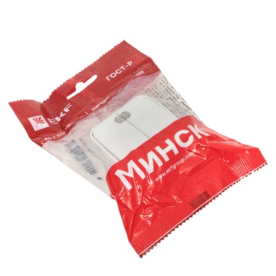 EKF EGV10-123-10 Минск Выключатель 2-клавишный ОП 10А с индикатором белый  EKF Basic