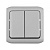Выключатель Legrand Quteo 2кл. IP44 серый (782332)