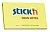Блок самоклеящийся бумажный Stick`n 21135 76x127мм 100лист. 70г/м2 неон желтый