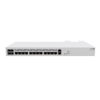 Маршрутизатор MikroTik Cloud Core Router 2116-12G-4S+ with Amazon Annapurna Labs Alpine v3 AL73400 CPU (16-cores, 2GHz per core), 16GB RAM, 4xSFP+ cage, 13xGbit LAN, M.2 PCIe slot, RouterOS L6, 1U rackmount case, D (CCR2116-12G-4S+)