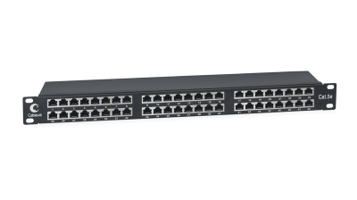Cabeus PLHD-48-Cat.5e-SH-Dual IDC-1U Патч-панель высокой плотности 19" Высота (1U), 48 портов RJ-45, категория 5e, полностью экранированная, Dual IDC (PLHD-48-Cat.5e-SH-Dual IDC-1U)