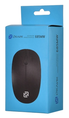 Мышь Оклик 685MW черный оптическая (1200dpi) беспроводная USB (2but)