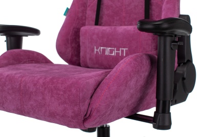 Кресло игровое Бюрократ VIKING KNIGHT Fabric малиновый Light-15 с подголов. крестовина металл