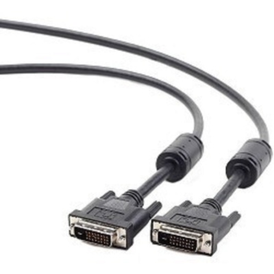 Кабель DVI-D dual link Gembird/Cablexpert , 25M/25M, 3.0м, черный, экран, феррит.кольца, пакет (CC-DVI2-BK-10)